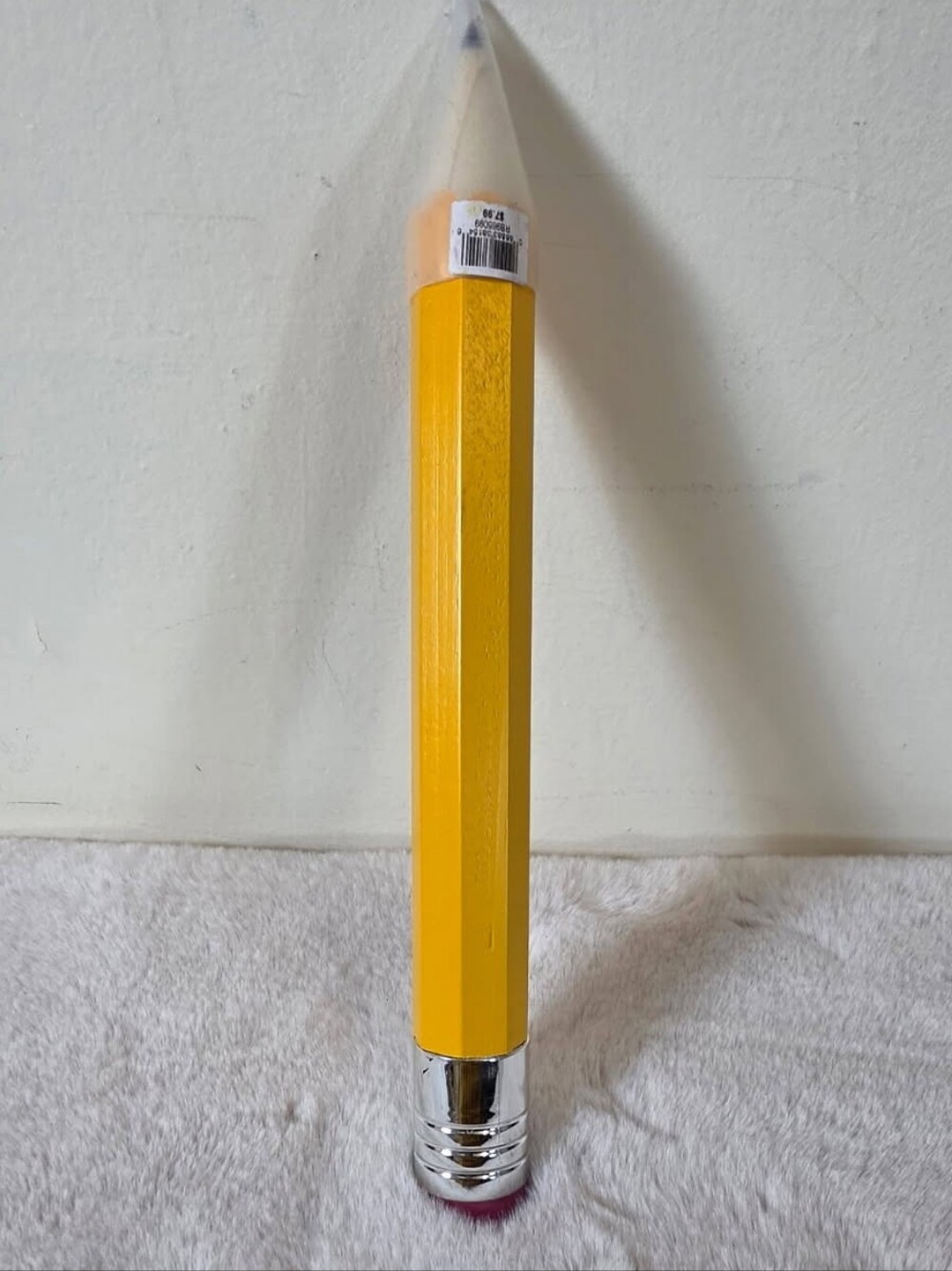 Giant Yellow Pencil Prop with Eraser 13-inches